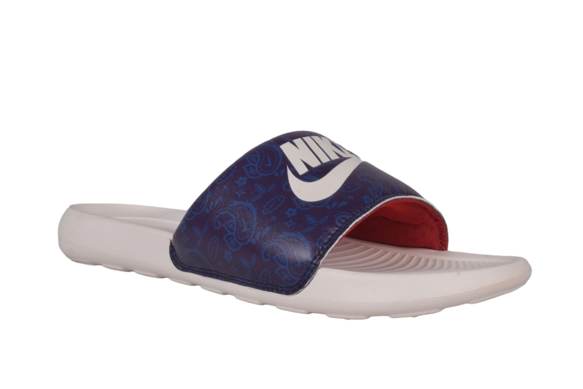 White nike best sale mens slides