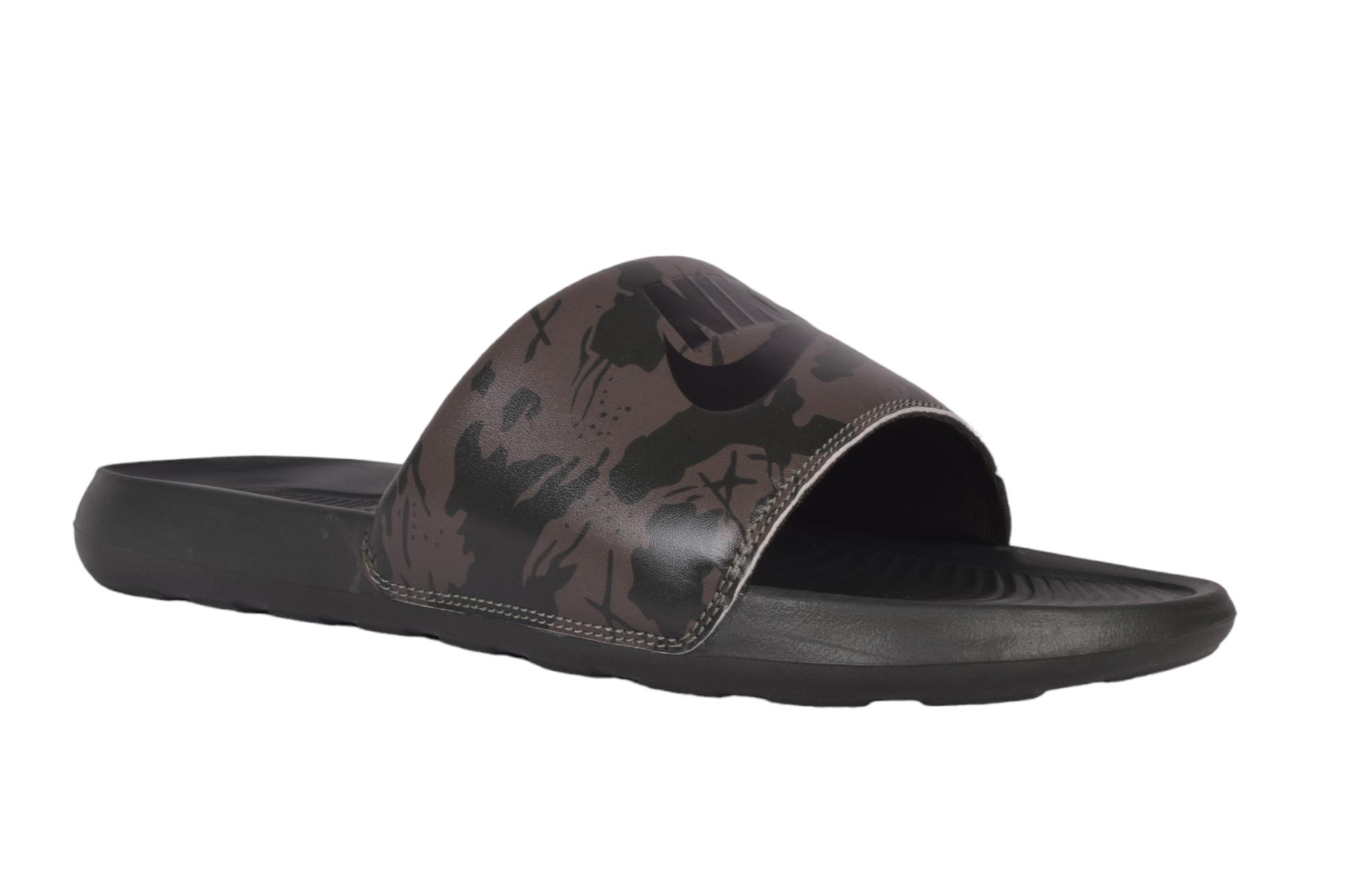 Nike men's slides black hot sale