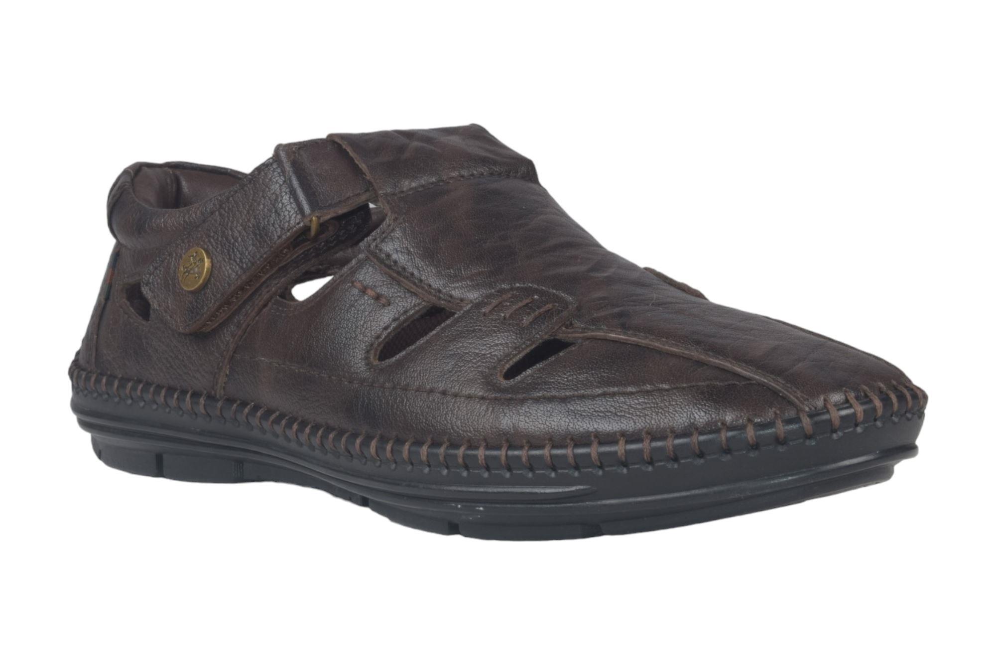 Buy BUCKAROO New Reef Genuine Leather Slipon Mens Sandals | Shoppers Stop