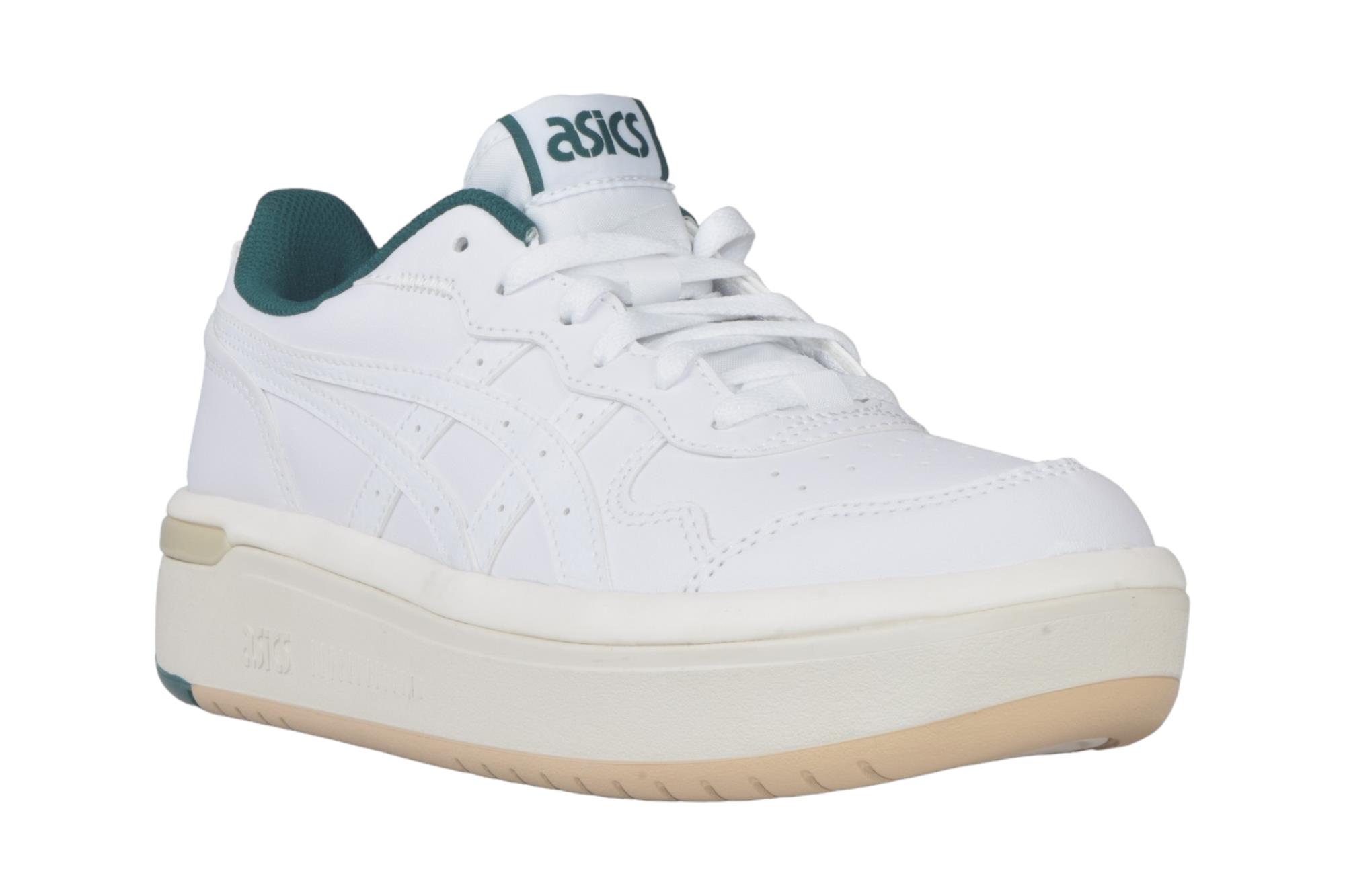 Asics WHITE/JEWEL GREEN SNEAKERS ::PARMAR BOOT HOUSE | Buy 