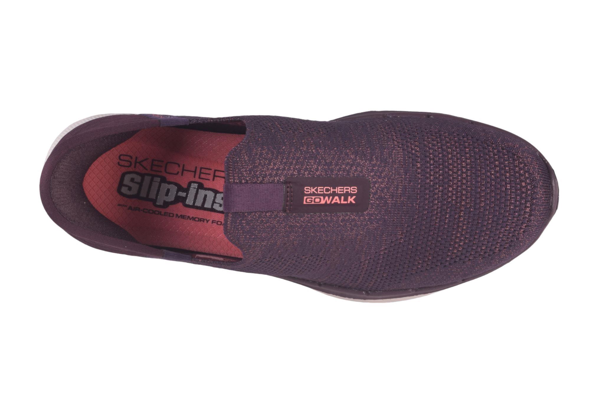 Skechers Purple Go Walk 6 Fabulous View Womens Slip On Shoes Style ID:  124569