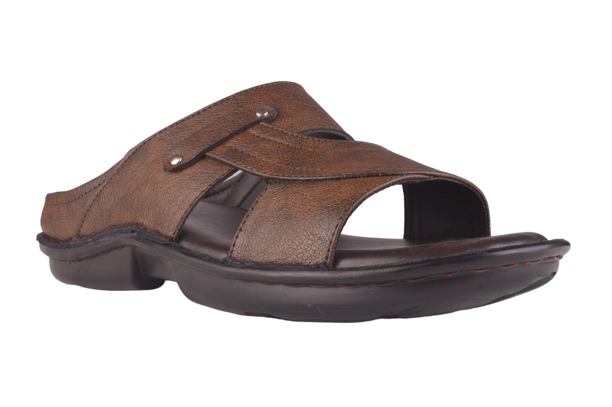 Buy British Walkers Brown Leather Sandal for Men Online at Khadims |  50531550541