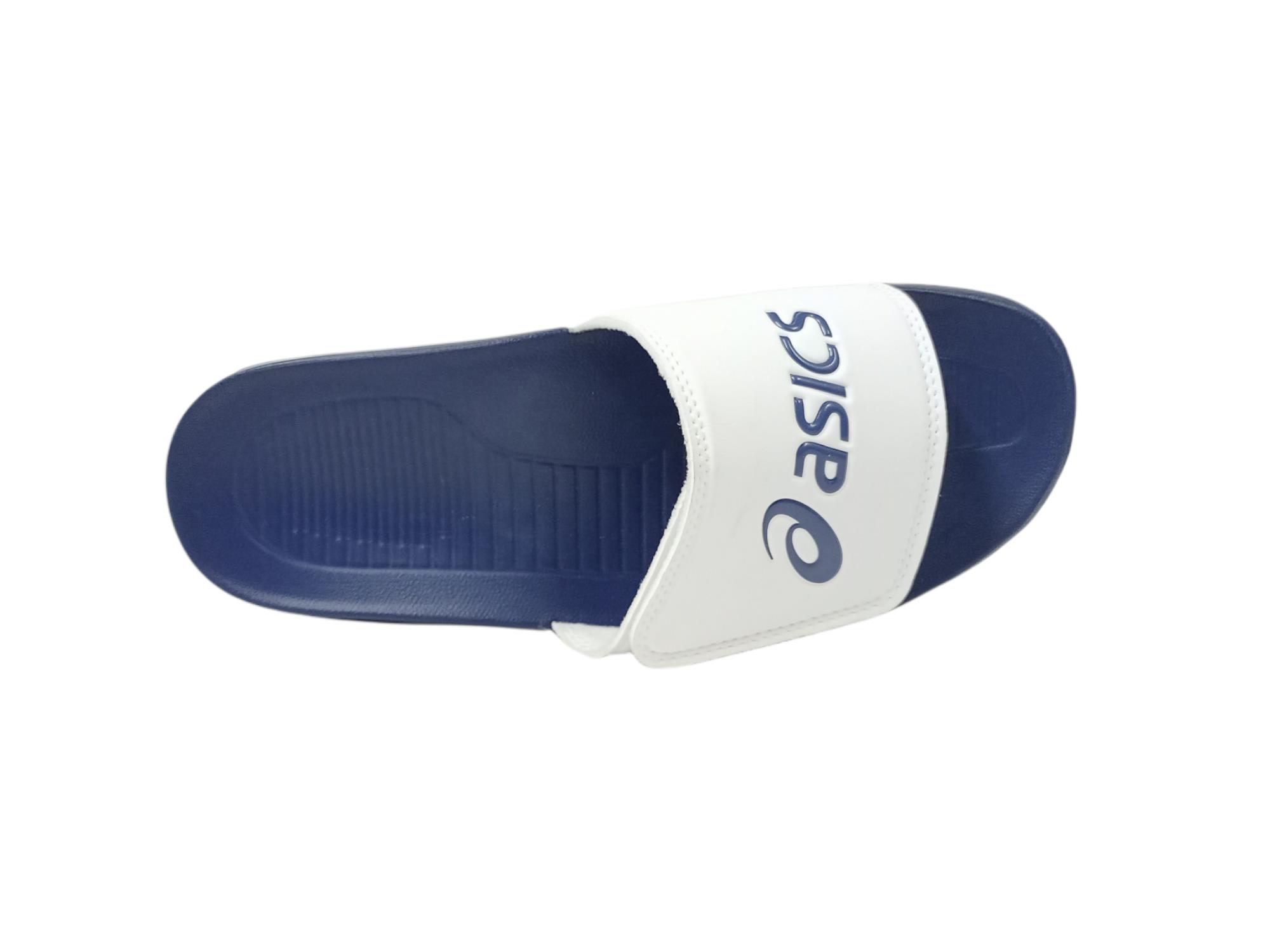 Asics WHT/BLUE SLIPPERS :: Online Shopping @ PARMAR BOOT HOUSE | Buy ...