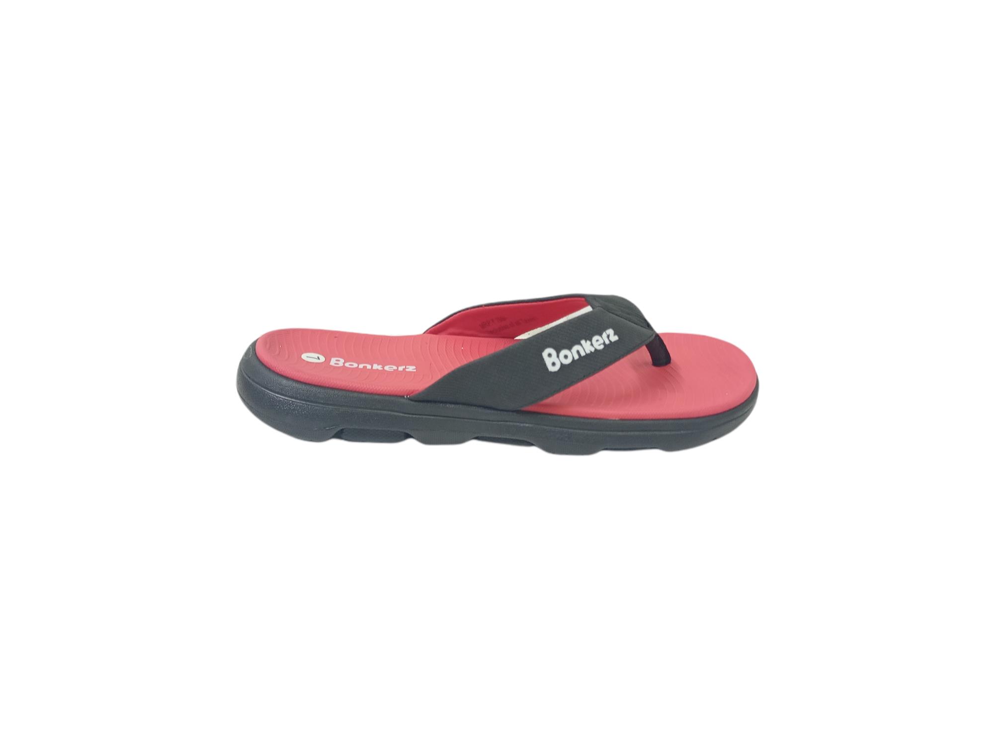 BONKERZ BLK/RED SLIPPER :: Online 