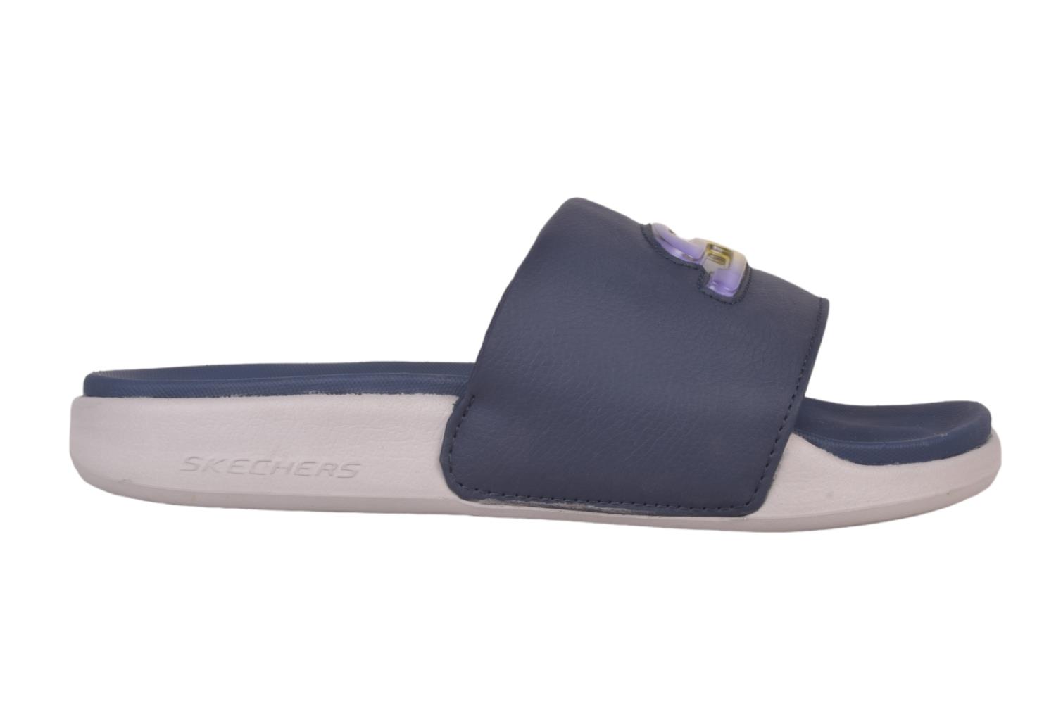 Skechers NAVY/CHARCOAL SLIDES SLIPPERS ::PARMAR BOOT HOUSE | Buy