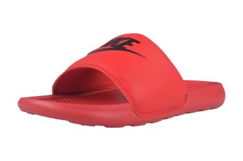 Nike slippers black and red hot sale